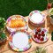 60 Pcs Summer Party Paper Plates Disposable Round Paper Dessert Plates
